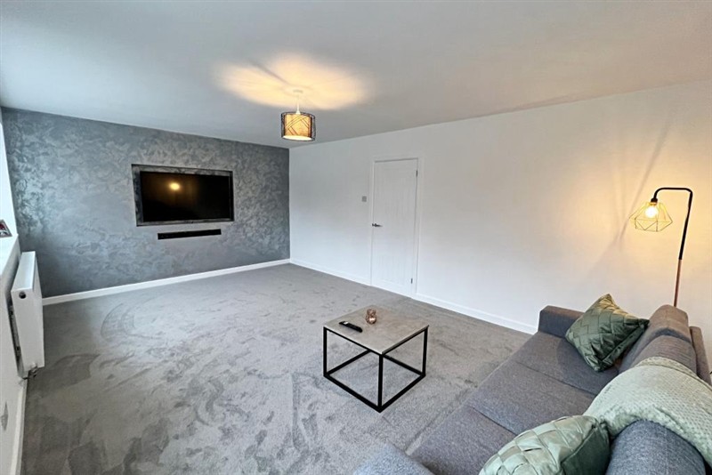 Living room with media wall