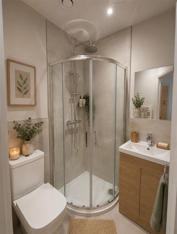 Shower enclosure and vanity