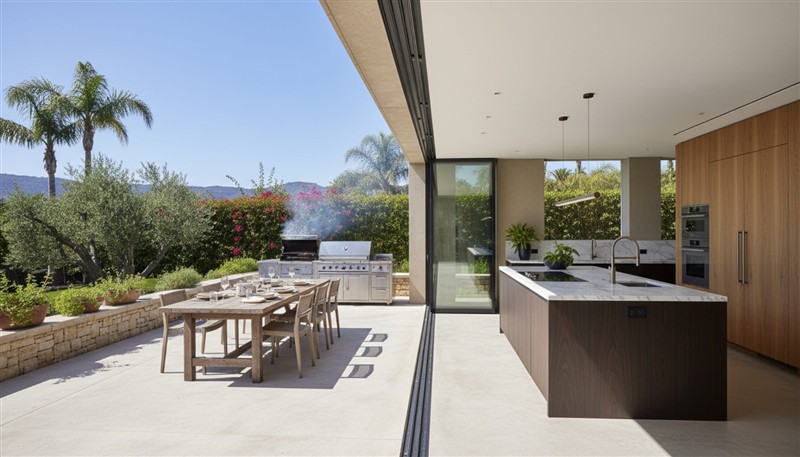 Covered terrace and outdoor dining