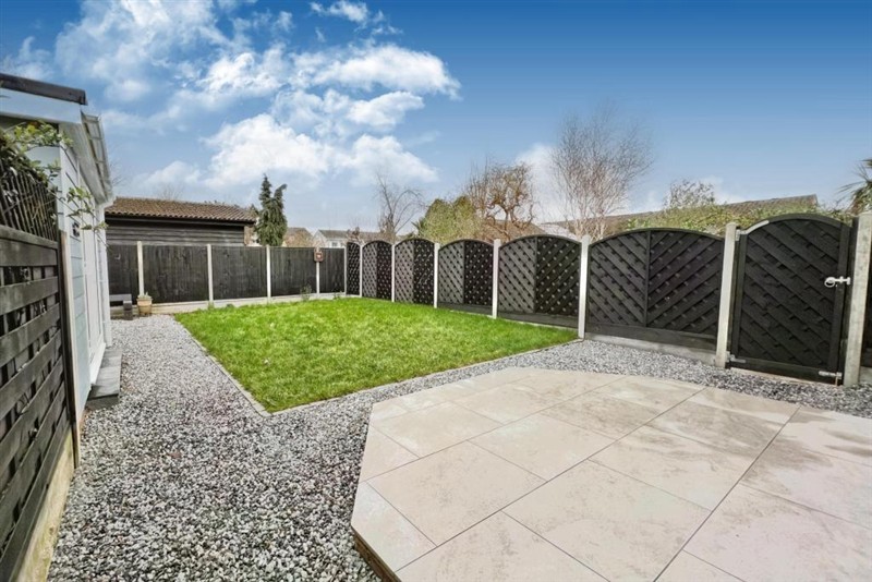 Garden lawn and patio