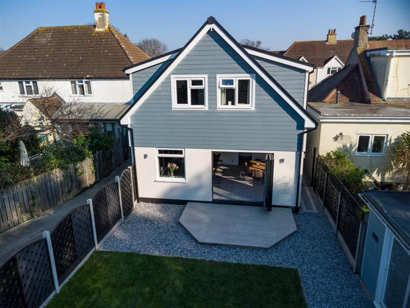 Rear elevation and garden terrace
