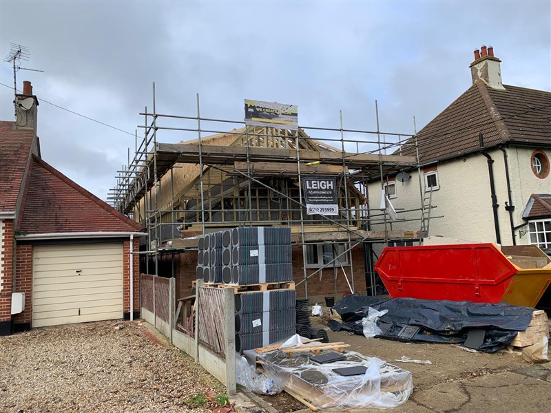 House renovation and scaffolding