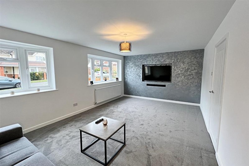 Living room and media wall