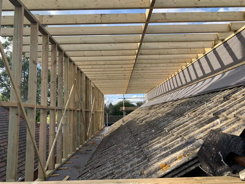 Timber roof and wall framework