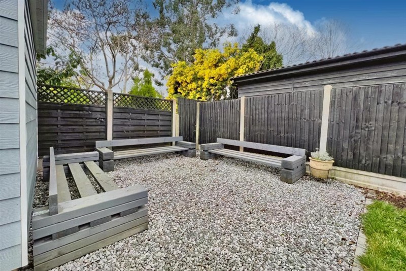 Gravel garden and raised beds
