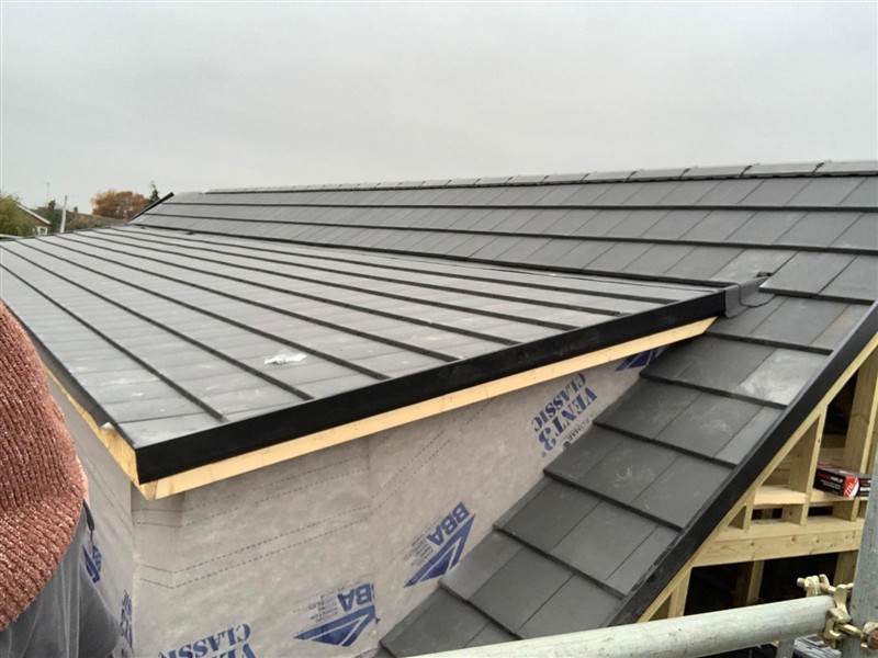 Finished roof covering