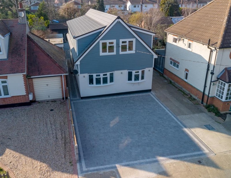 Aerial view of the rear terrace