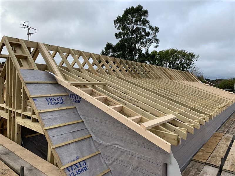 Timber roof framing detail